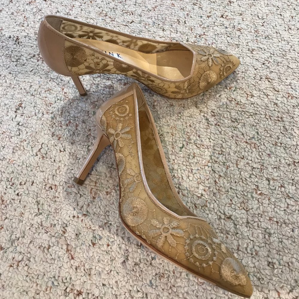 Nude two tone Lace Heels